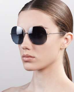 Daisy Oversize Feminine Sunglasses, Silver