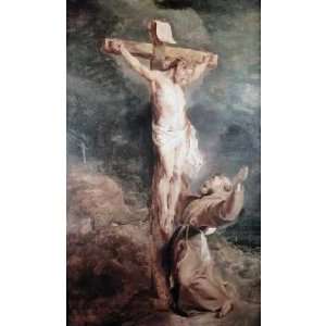  Saint Francis Before The Crucified Christ by Peter paul 