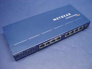 NetGear Fast Ethernet Switch 8 Port Auto 10/100 Mbps Switching FS108 