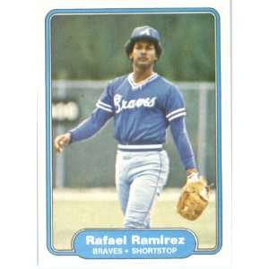  1982 Fleer # 447 Rafael Ramirez Atlanta Braves Baseball 