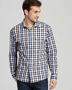 Michael Kors Maxwell Check 2 Pocket Sport Shirt   Slim Fit