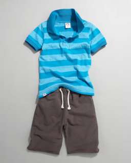 Striped Polo & Drawstring Camp Shorts, Infant