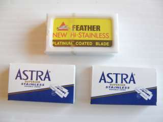 20 Feather & ASTRA Superior Double Edge Sampler Blades  