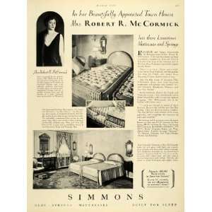  1929 Ad Robert McCormick Mattress Chicago Guernsey Wheaton 