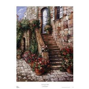  Stone Stairway, Perugia Finest LAMINATED Print Roger 