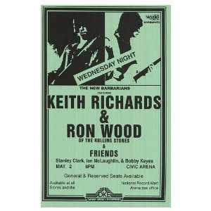  Keith Richards & Ron Wood Music Poster, 11 x 17
