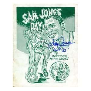  Sam Jones HOF 83 Autographed Sam Jones Day Program 