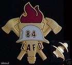 LA Fire Dept Olympic Pin ~ Gold Torch   white helmet