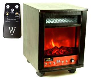   1500 Watts Electric Infrared Portable Fireplace Space Heater & Remote