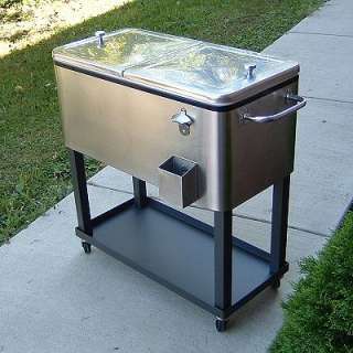 Oakland Living Stainless Steel Patio Cooler Cart
