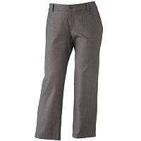 Relaxed Fit Straight Leg Tweed Pants   Womens Plus by Lee