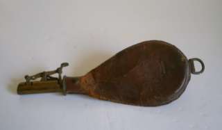 Civil War Era Leather Body Gun Powder Lead Shot Pouch London 1860 