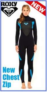 Womens Roxy Syncro GBS 4/3mm Chest Zip Wetsuit   Turquoise  