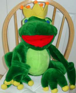 Large Plush Puppet   Queen Frog   Glove Hand Arm USED  