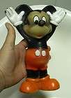 mickey mouse disney rubber litho doll toy 8 tall vintage