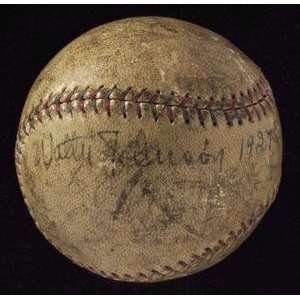  Walter Johnson Autographed Baseball