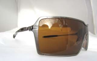Oakley Sunglasses Glasses Probation Brushed Chrome w/Dark Bronze 