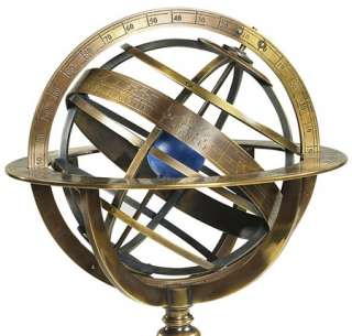 Brass Antiqued Armillary Dial Sphere Globe Desk Top 14  