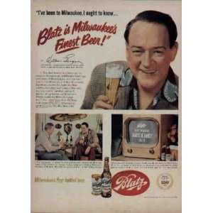 WILLIAM GARGAN says, Blatz is Milwaukees Finest Beer  1951 
