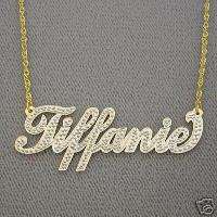 Personalized 14K Solid Gold Two Tone Name Necklace NT03  
