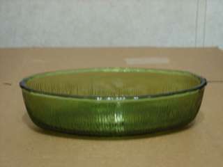 FTD GREEN GLASS OVAL BOWL 1975  