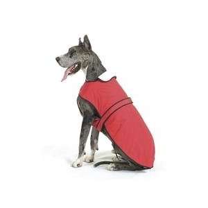 Belted Dog Coat in Red Dog Length (Collar to Base of Tail 