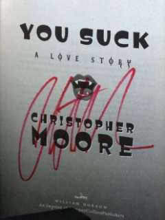 1st, signed, You Suck by Christopher Moore, + T shirt 9780060590291 