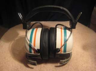 Vintage Miami Dolphins NFL Stereo Helmet / Headset with AM  