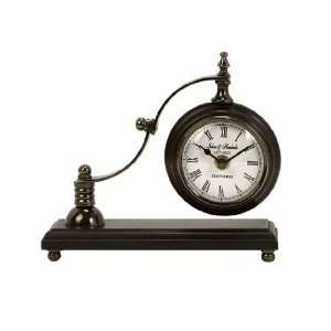  Elegant Old Fashioned Executive Scroll Arm Desk Clock 8 