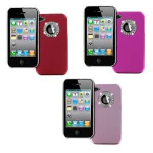  EMPIRE Apple iPhone 4 / 4S 3 Pack of Stealth Rhinestone Bling Case 