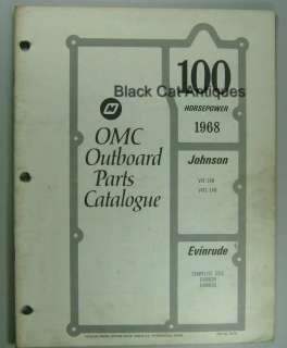 Original 1968 OMC Parts Catalog 100 HP Johnson/Evinrude  