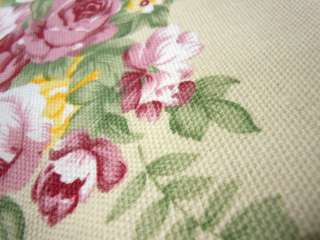 Da52 Per Meter Khaki Yellow Rose Flower Linen Sofa/Cushion Fabric 