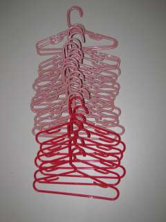   Pink and Red Plastic Coat Hangers Very Good Condition  