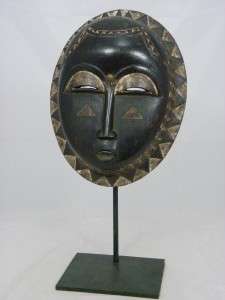 Stunning African Mask BAULE Moon Mask Collectible African Art No 