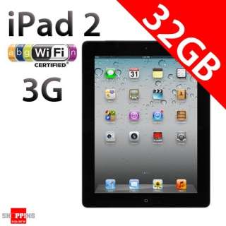 NEW 32GB Apple iPad 2 WIFI 3G Tablet Unlocked Black  