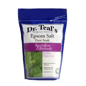  Dr. Teals Epsom Salt Foot Soak, Cooling Peppermint, 32 