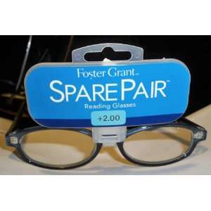  +2.00   Foster Grant Spare Pair Blue Womans Reading Glasses 