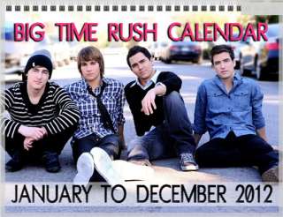   Big Time Rush BTR 12 Months January December 2012 Photo Wall Calendar