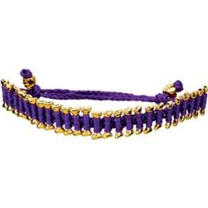   Heart U Back Gold Plated Dog Bone Purple Friendship Bracelet Jewelry