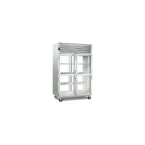   Section Remote Pass Thru Display Refrigerator w/ Half Glass, 115/1 V