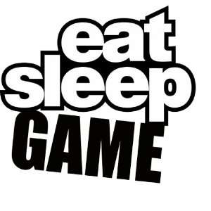  EAT SLEEP GAME   6 WHITE   Vinyl Decal Sticker   NOTEBOOK 
