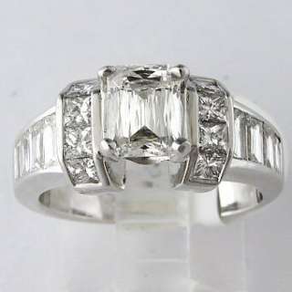 38 CT Diamond Ladies Engagement Ring 18k White Gold  