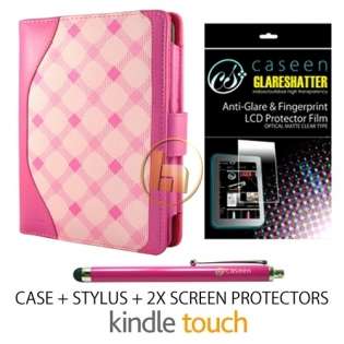   Book Case Cover+Stylus Pen+2xScreen Protector for  Kindle Touch