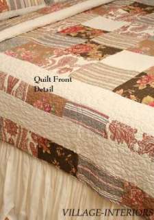 CAMERON COTTAGE CHIC REVERSIBLE QUEEN/ KING QUILT SET  