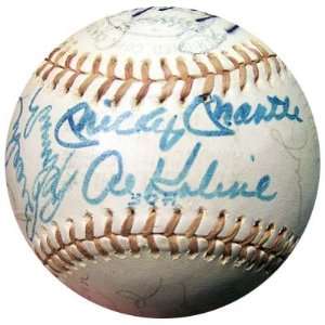   Autographed Spalding Baseball Mantle, Aaron, Lindstrom PSA/DNA #J28734