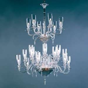  Baccarat 24 Lgt Chandelier W/ Holder By Mathias