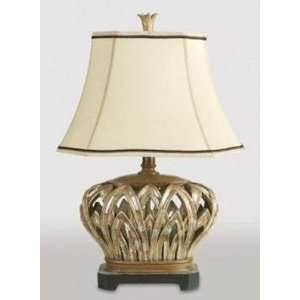 Bassett Mirror L1149T Calla 1 Light Table Lamp in Antique Silver 