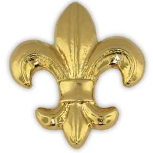 Lapel Recognition Pin   Fleur de lis   Solid Pewter and Plated in Gold 