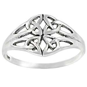  Sterling Silver Four Trinity Knots Ring Jewelry