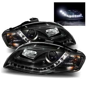 06 08 Audi A4 Black LED Halo Projector Headlights /w DRL (Will Wont 